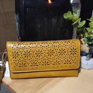 Yellow Floral Cutout Women's